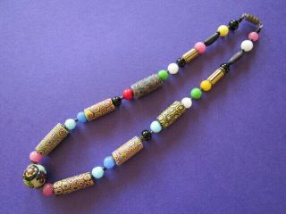 Vintage Antique Murano Venetian Glass Beads Necklace