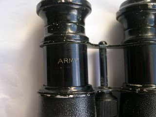 French Military Army - Navy Antique Binoculars With Case