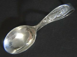 Antique Wallace Little Bo Peep Sterling Silver Loop Handle Baby Spoon No Mono