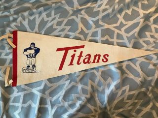 Vintage York Titans Afl Pennant 1960 - 1961 White,  Extremely Rare