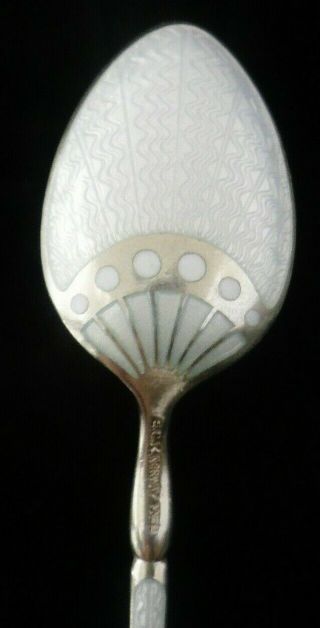 Immaculate Norwegian Silver & Enamel Spoon,  David Andersen,  C.  1920 