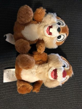 Nwt Rare Disney Store Chip And Dale Chipmunks Plush Stuffed Animal Set 5”