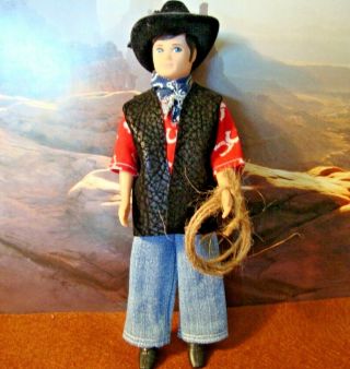 Vintage Topper Dawn Gary Doll Outfit Cow Boy.  Love This One