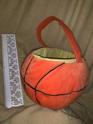 Rare Dan Dee Orange Basketball Easter Gift Basket Soft Style Plush Read