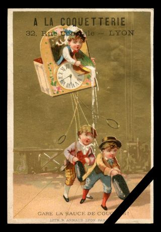 Vintage French Trade Card: Rare Antique Early 1900 