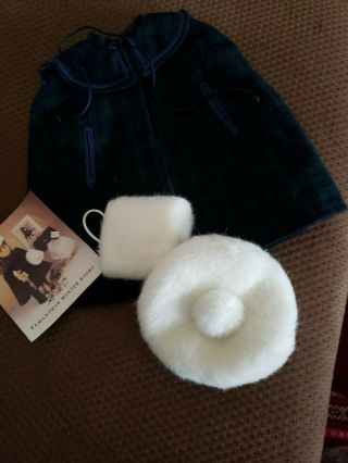 American Girl Samantha Plaid Winter Cape,  Muff,  And Hat Vintage Pleasant Co.
