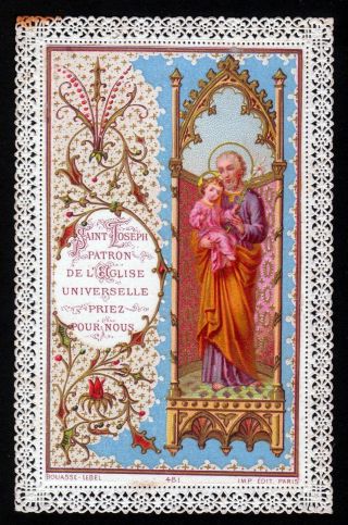 St Joseph - Bouasse Lebel Ed - Canivet - Antique Holy Card - Santino U92