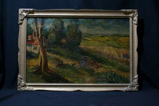 Vincent Van Gogh Oil On Canvas,  Vintage,  Rare.