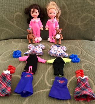 Barbie (no Package) Kelly Club Friends In Pink Rabbit Foot Pj 