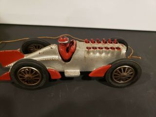 1938 VERY RARE CAST IRON HUBLEY RACE CAR WITH MOVING FLAMES VINTAGE 3