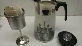 Rare Vintage Corning Ware Renaissance 9 Cup Stove Top Coffee Pot,
