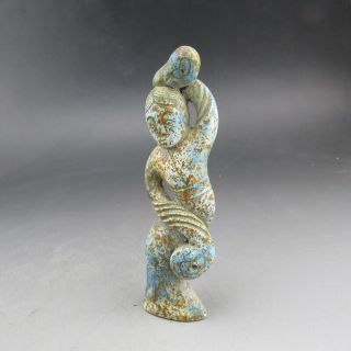 Chinese jade,  Liangzhu culture,  jade,  dancer,  pendant K066 3