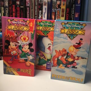Walt Disney Mini Classics VHS Box Set | RARE & Complete W/ Slipcover | Mickey 3