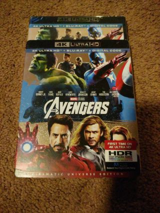 Marvel The Avengers 4k Ultra Hd Blu Ray 2 Disc Set,  Rare Oop Slipcover