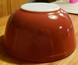 Vintage Pyrex Earthtones Red Rust Htf 403 Mixing Bowl Rare