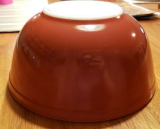 Vintage Pyrex Earthtones Red Rust HTF 403 Mixing Bowl Rare 3
