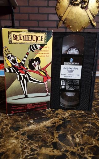 Beetlejuice Volume 3 Rare Vhs Cartoon Animated 1989 Vintage