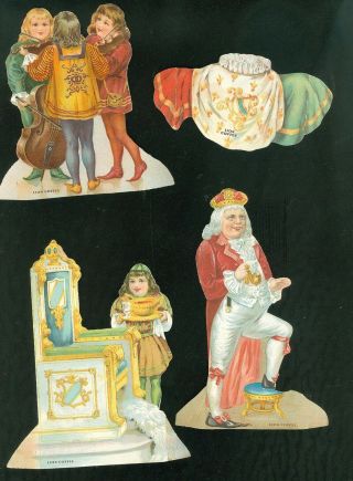 Lion Coffee Nursery Rhyme Paper Doll Set - Old King Cole - Complete No.  1