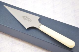 Cream/white Handle Stilton Cheese Knife Made In Sheffield England