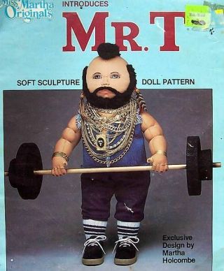 Mr.  T Soft Sculpture Doll Pattern Miss Martha Vintage
