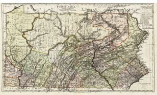 1797 Pa Map Delaware Montgomery Bucks Blair County Pennsylvania History Surnames