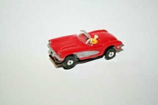 Extremely Rare Vintage Aurora Vibrator Ho Scale Slot Car Red Corvette