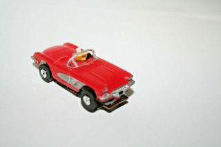 Extremely Rare vintage Aurora Vibrator HO Scale Slot Car Red Corvette 2