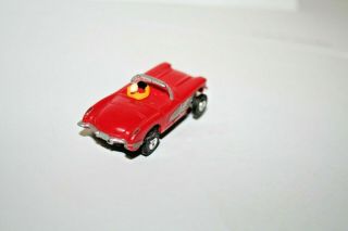 Extremely Rare vintage Aurora Vibrator HO Scale Slot Car Red Corvette 3