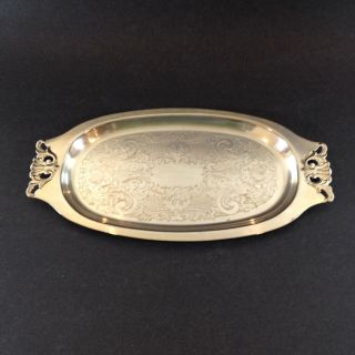 Antique Silver Plate Tray Hardford Sterling Co Ornate Handles 10 " Makers Marks