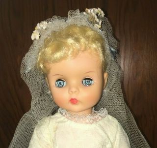 Vintage Horsman Blonde 13 " Bride Doll,  " Ruthie " Doll W Dress