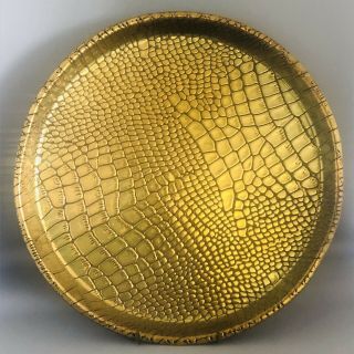 J.  S&s Joseph Sankey Art Nouveau Brass Crocodile Lizard Tray Dish Arts & Crafts