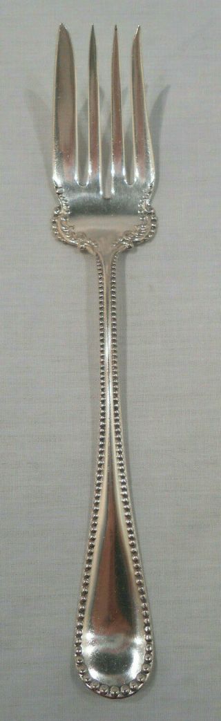 Silver Plate Meat Fork " Linden Aka Eudora " 1900 By Wm.  A.  Rogers 1881
