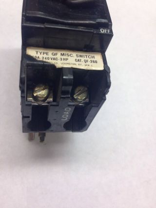 QF260 Square D Fuse Pull Circuit Breaker 2 Pole 60 Amp 240V 60A QF - 260 Plug Rare 2