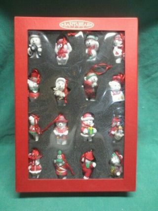 Vtg Box Fifteen Years Of Santa Bear Christmas Ornaments Dayton Hudson 1985 - 1999