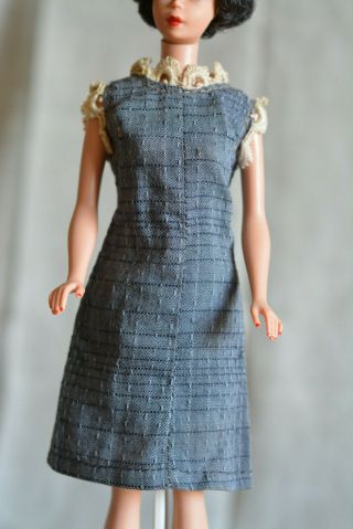 Vintage Barbie Handmade Grey Dress,  60s