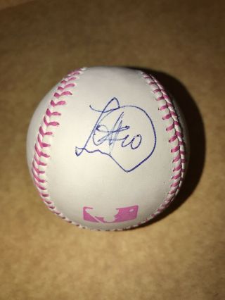 Landon Donovan 10 Usa Soccer Signed Auto Pink Oml Baseball La Galaxy Rare