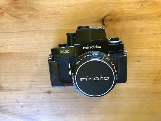 Minolta Xk 35mm Film Camera With Rare Fast Rokkor 58mm F/1.  2 Lens,  Case,  Caps