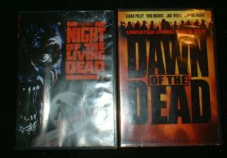 Night Of The Living Dead Dvd George Romero& Dawn Of The Dead Rare Oop $12.  00