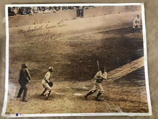 Antique York Yankee Babe Ruth 60th Home Run Baseball Photo Reprint Mlb A13