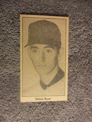 Extremely Rare 1966 Nolan Ryan Hof Pre - Rookie 1st Official Mlb Photo
