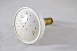 Antique Salvage Porcelain Shower Head With Brass Fitting