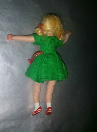 Vintage Dollhouse CACO Girl Doll Blonde Hair GERMANY Bendable Poseable Child 3