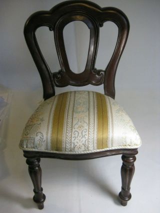 Old Style Victorian Wood Doll Chair - 13 " Tall -