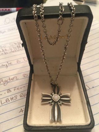 Rare James Avery Hammered Cross Necklace Retired Vintage