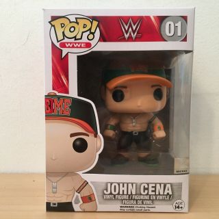 Funko Pop John Cena Vinyl Figure 01 Wwe Superstar Series - Rare Green Hat