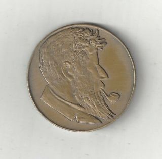 Rare 1960 Bronze Nude Lady Woman Smoking Pipe Burgin Kentucky Coin Token Medal