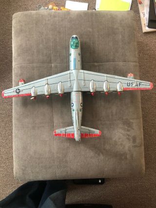 Yonezawa Rare Vintage Tin Convair B - 36 Peacemaker Plane Bomber Made In Japan 3