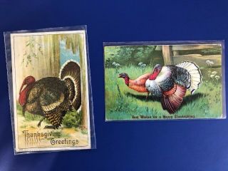 8 Thanksgiving Postcards Antique Vintage Early 1900 ' s.  Collector items.  Value. 3
