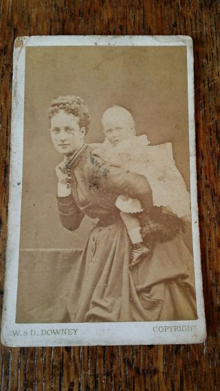 1868 Antique Cdv Photograph Princess Alexandra Of Wales & Princess Louise Downey