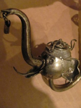 Silver Antique Pipe with Elephant & Filigree work Asian Collectors 3